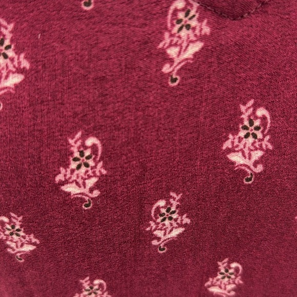 Garnet Hill Bohemian Pocket Dress in Burgundy - Size 4 - Picture 3 of 7
